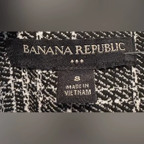 Banana Republic Black and White Checkered Midi Dress - Picture 2 of 4